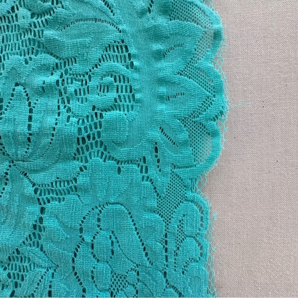 Victoria’s Secret Turquoise Lace Mesh Babydoll Slip Dress M Y2K, Indie Sleaze - Picture 14 of 15